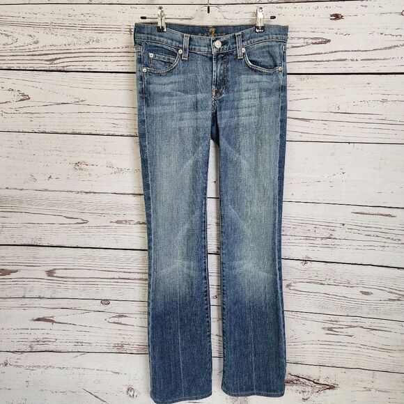 7 for all Mankind Low Rise Bootcut Jeans Size 26 - Picture 2 of 12